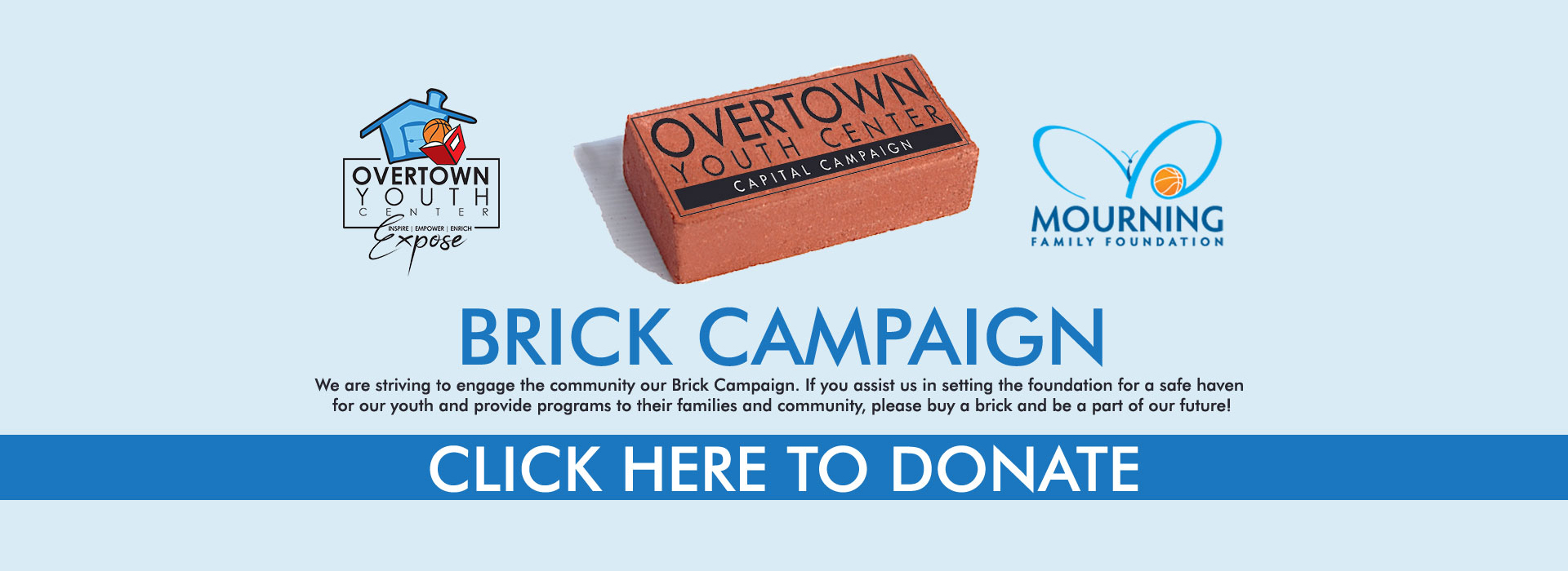 click to donate to the OYC Brick Campaign